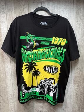 NHRA Gatornationals 2026 Graphic T-Shirt Small Black Drag Racing Gator Tee